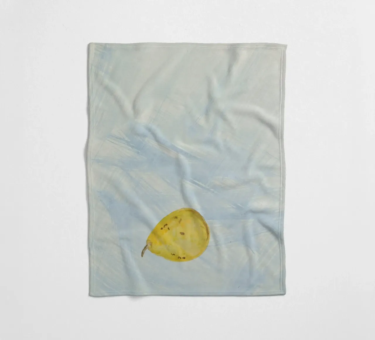 Abstract Still Life Pear Art Print - Modern Fruit Decor fleece blanket by ClubArt