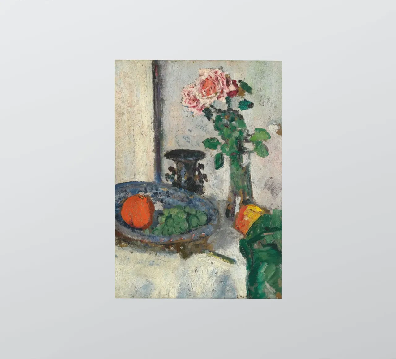 Postimpressionistisches Stillleben - Rose & Obst Kunst Sticker von ClubArt