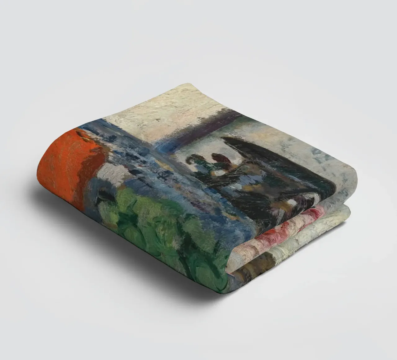 Post-Impressionist Stilleven Print - Roos & Fruit Art badhanddoek van ClubArt