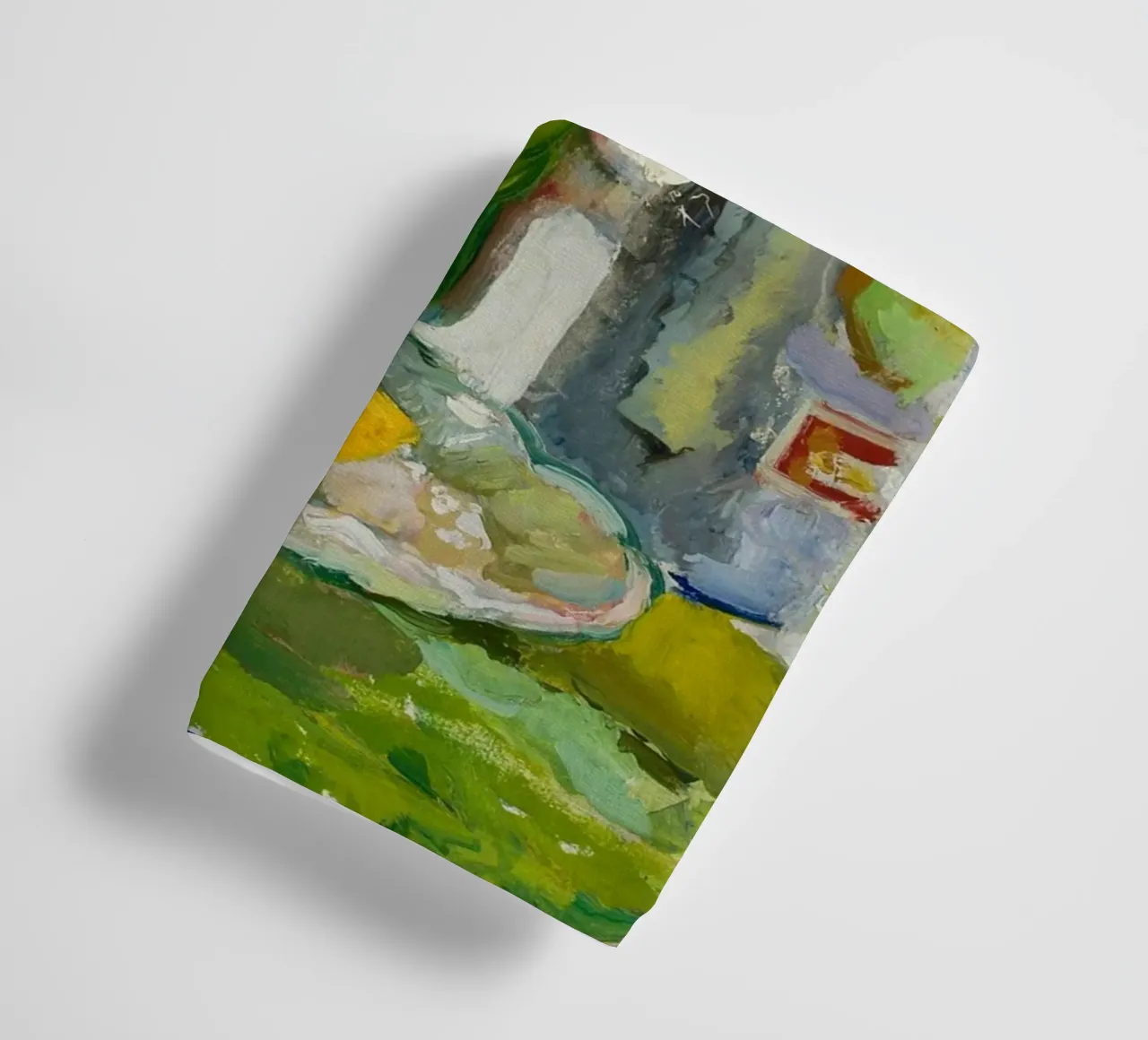 Modernes Stillleben Zitrone & Flasche - Texturierter Kunstdruck Handtuch von ClubArt