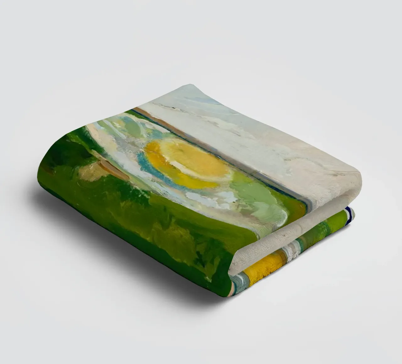 Modernes Stillleben Zitrone & Flasche - Texturierter Kunstdruck Handtuch von ClubArt