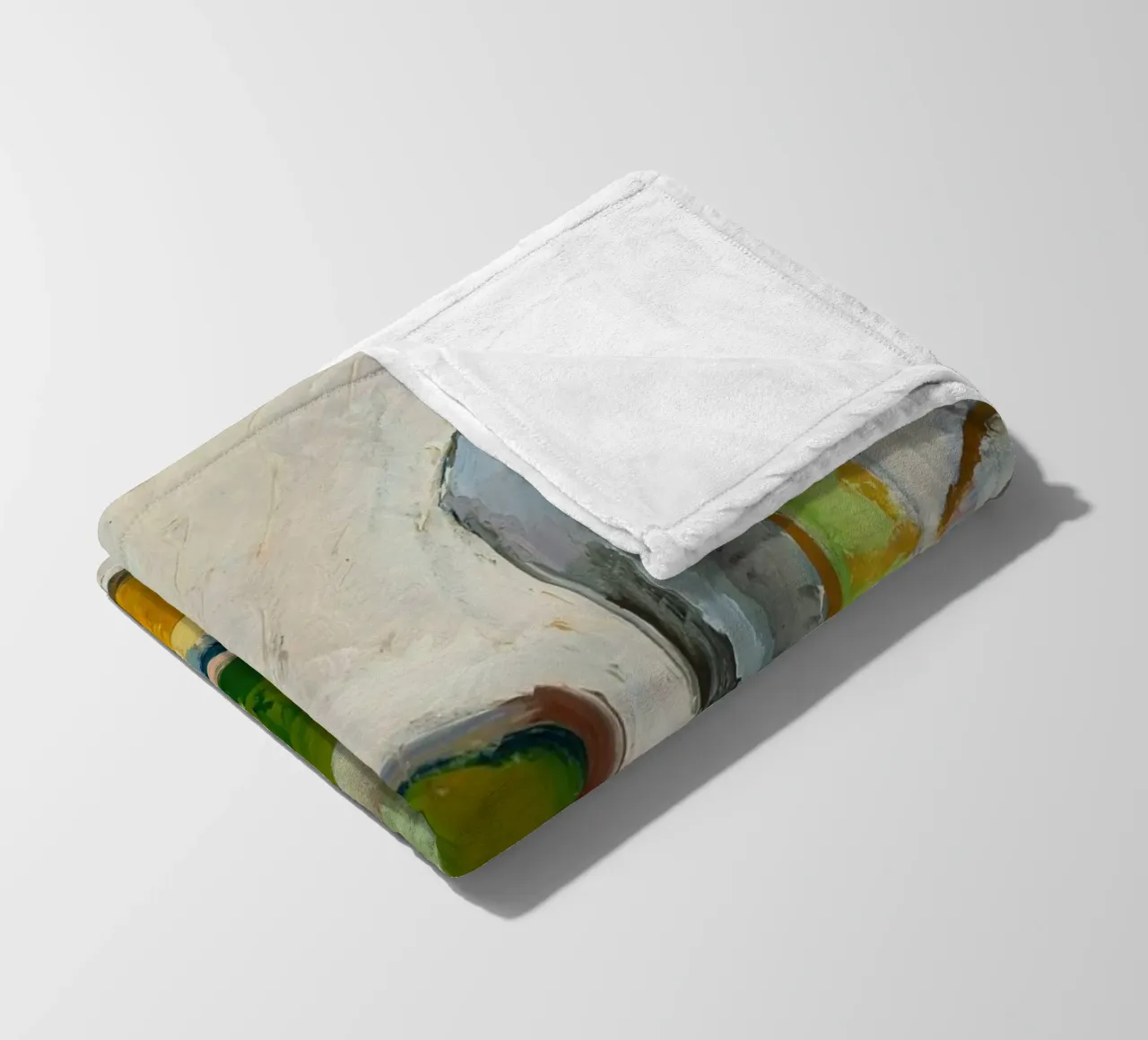 Modernes Stillleben Zitrone & Flasche - Texturierter Kunstdruck Fleecedecke von ClubArt