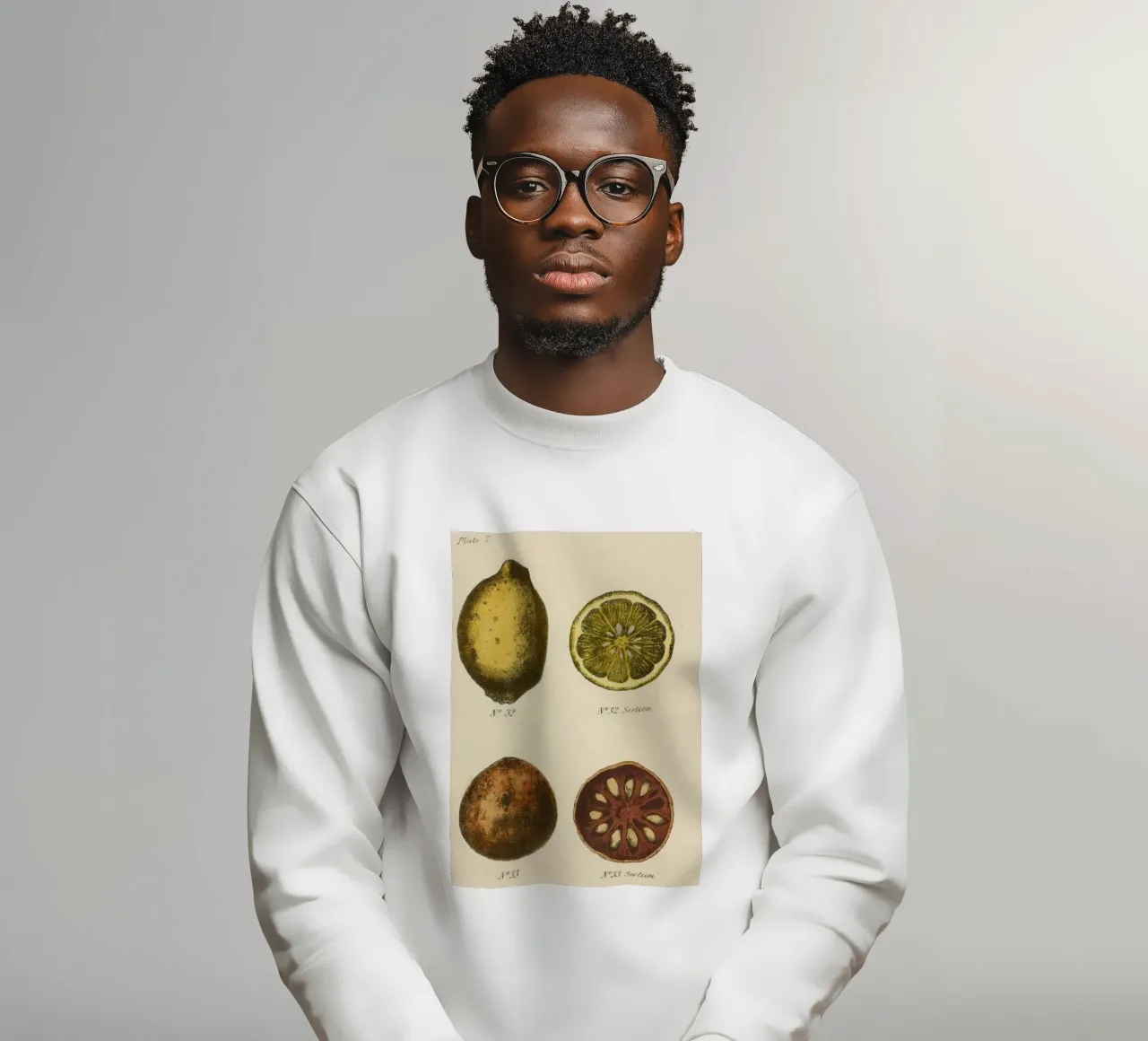 Plato Botánico Vintage Citrus - Lemon & Quince Art sudadera de ClubArt