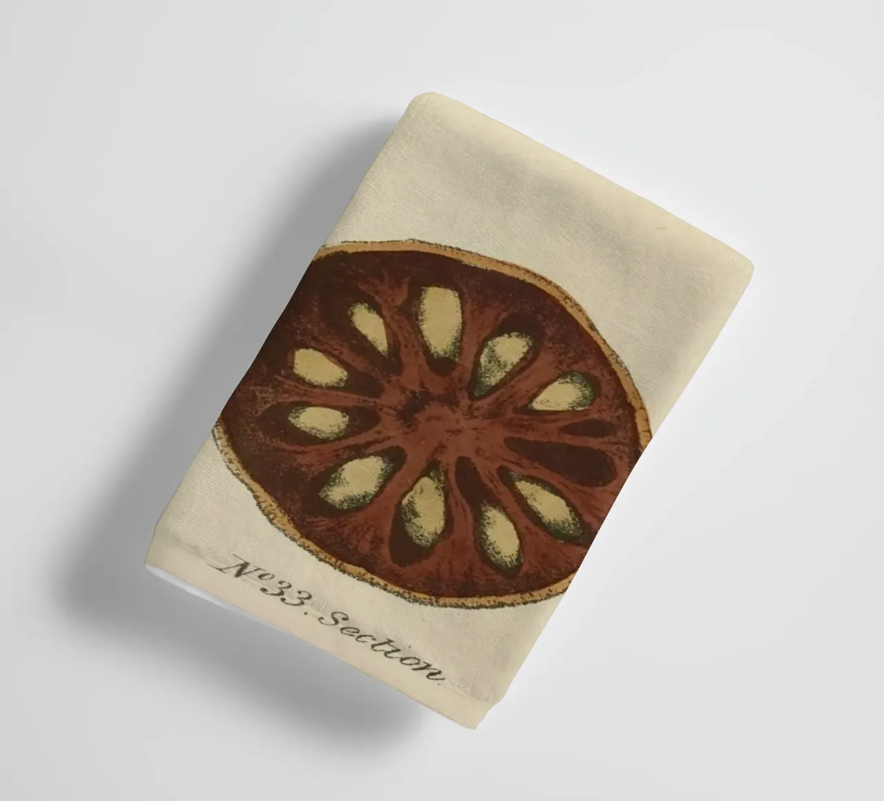 Vintage Citrus Botanical Plate - Lemon & Quince Art towel by ClubArt