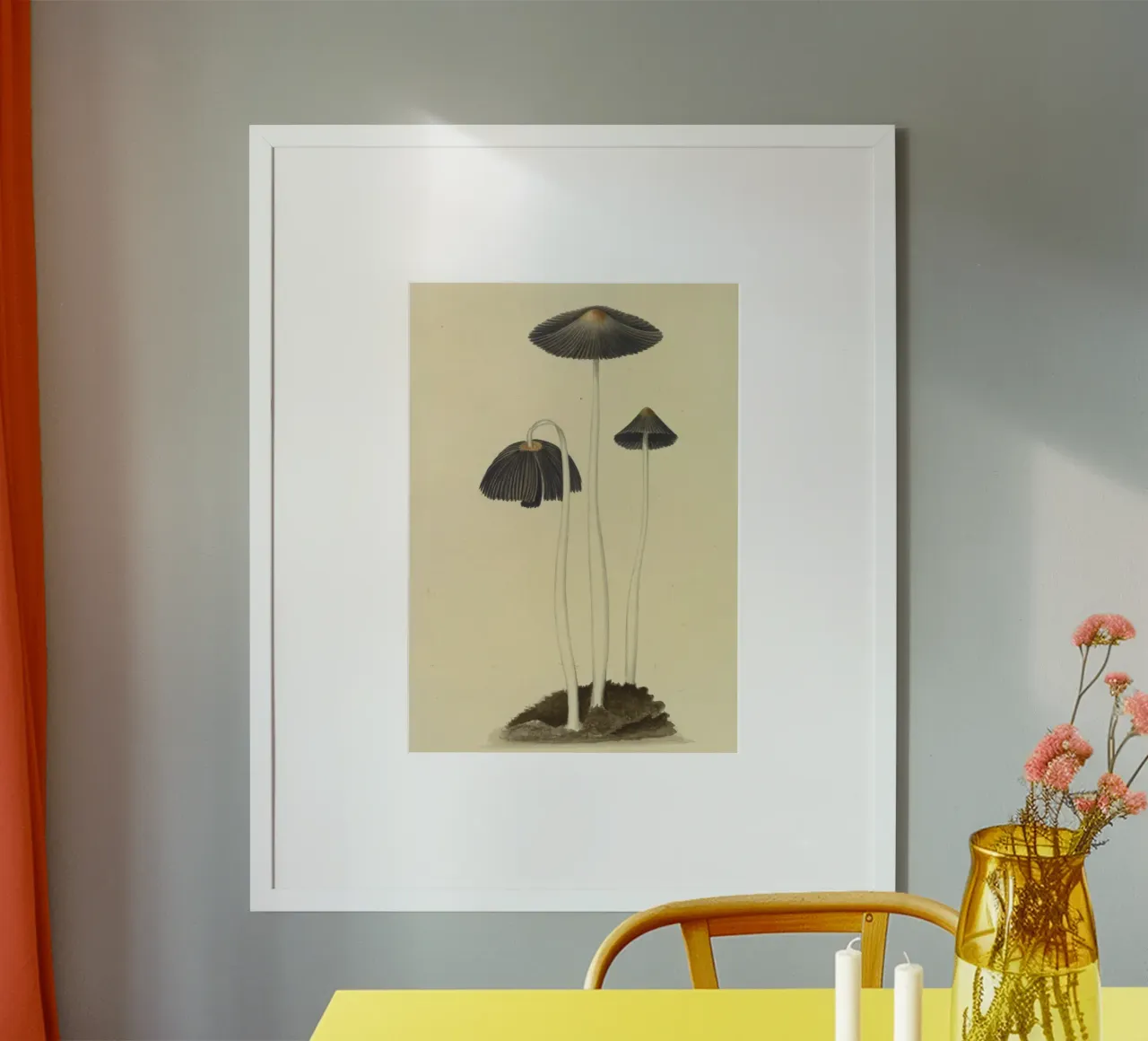 Stampa d'arte botanica con tappo a inchiostro d'epoca poster con telaio in plastica da ClubArt