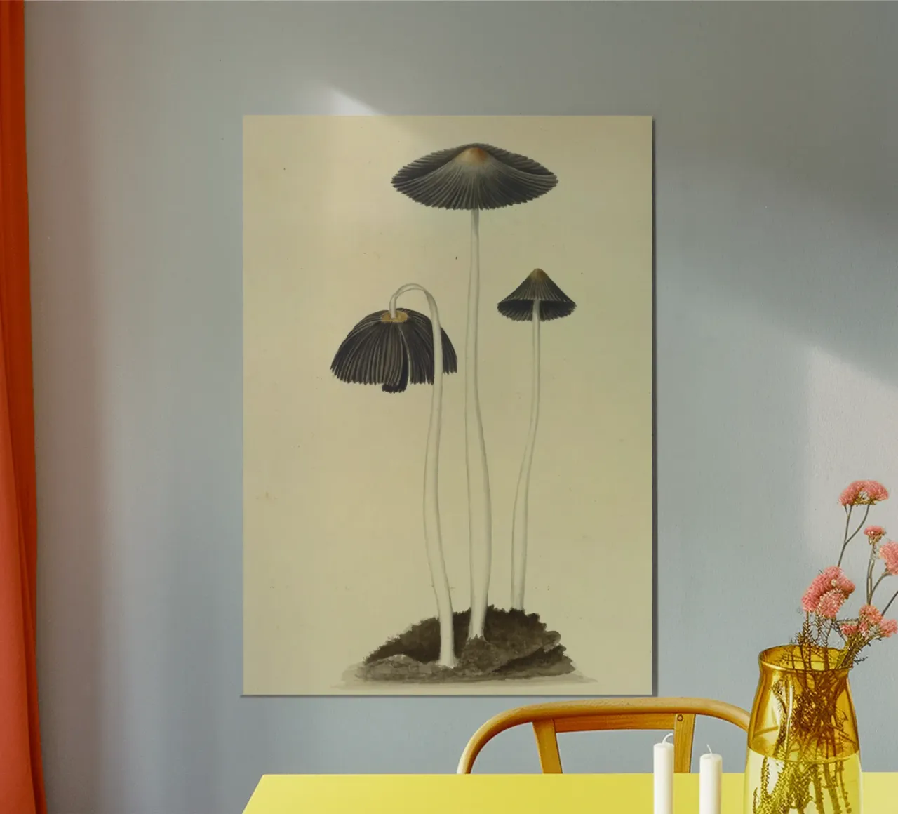 Stampa d'arte botanica con tappo a inchiostro d'epoca poster con telaio in plastica da ClubArt