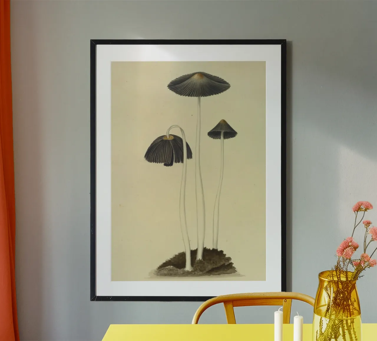 Stampa d'arte botanica con tappo a inchiostro d'epoca poster con telaio in plastica da ClubArt