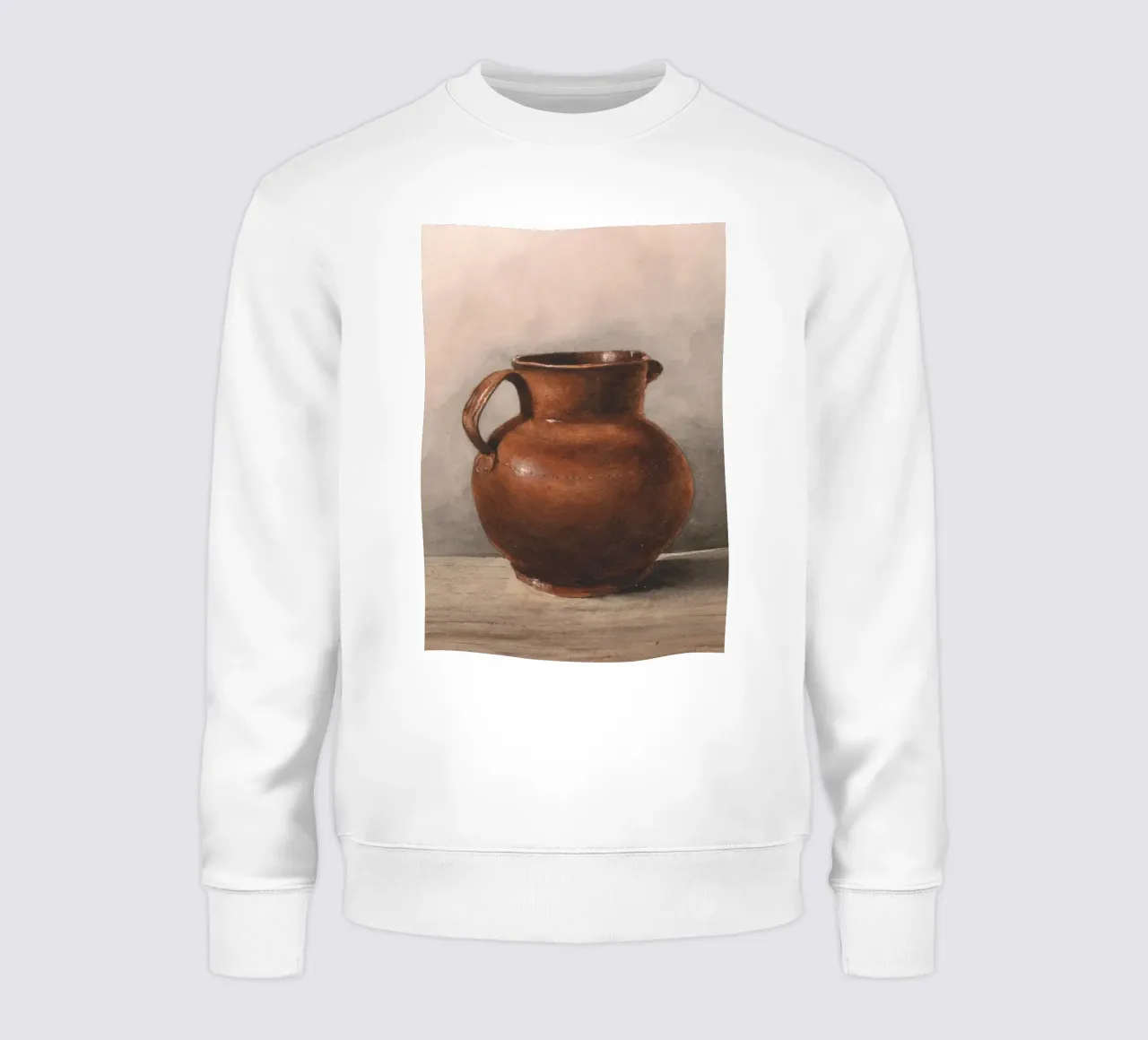 Bodegón de jarra de gres rústico - Vintage Kitchen Art sudadera de ClubArt