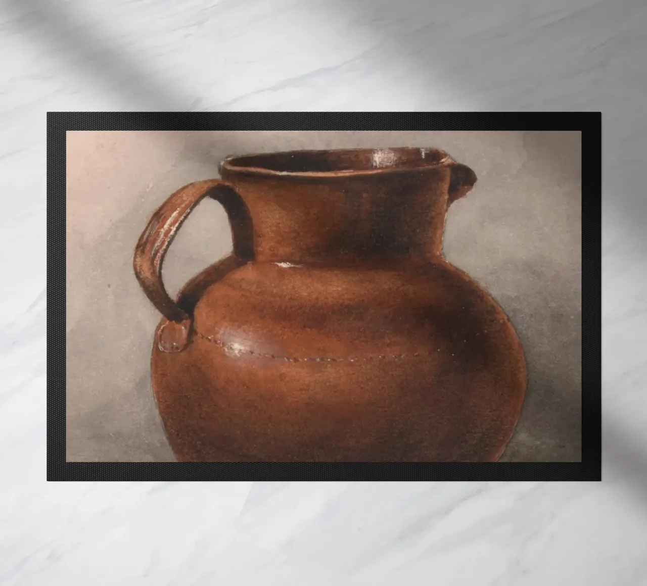 Natura morta di brocca rustica in gres - Arte da cucina vintage zerbino da ClubArt