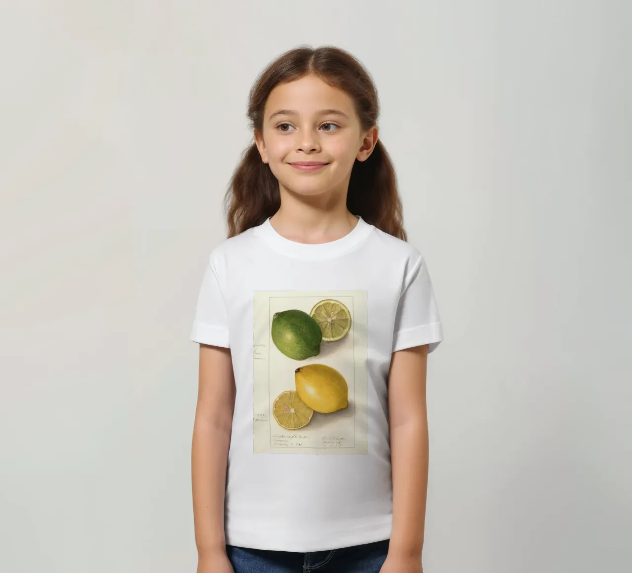 Vintage Lemon & Lime Botanical Print - Citrus Kitchen Art kids t-shirt by ClubArt