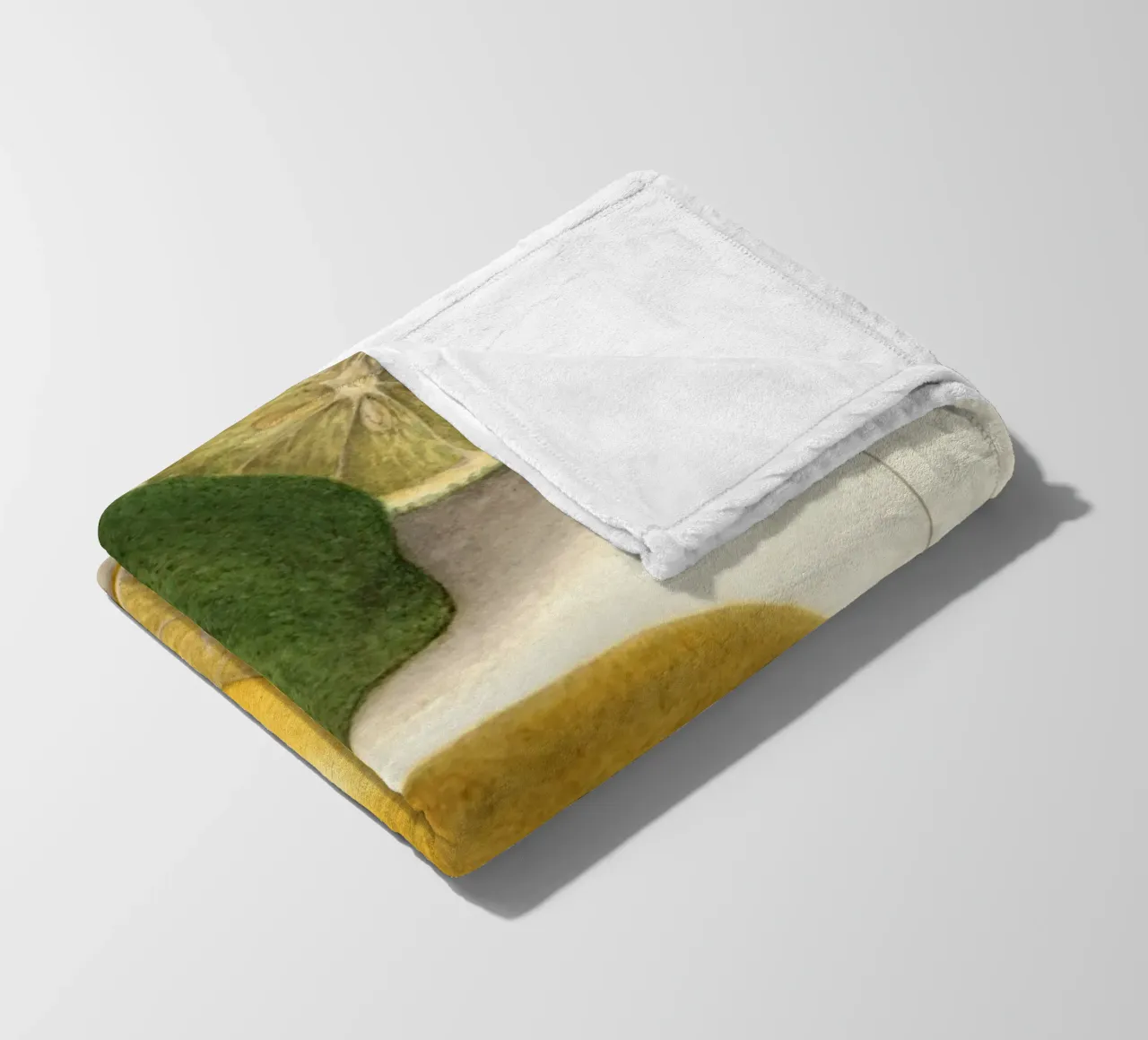Vintage Lemon & Lime Botanical Print - Citrus Kitchen Art fleece blanket by ClubArt