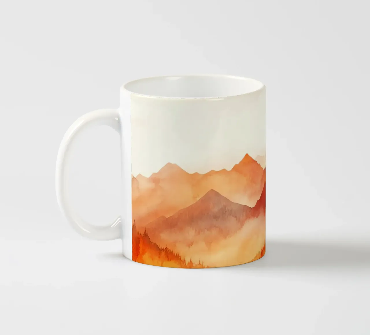 Montagne d'autunno tazza in ceramica da Théïa's Fantasia World