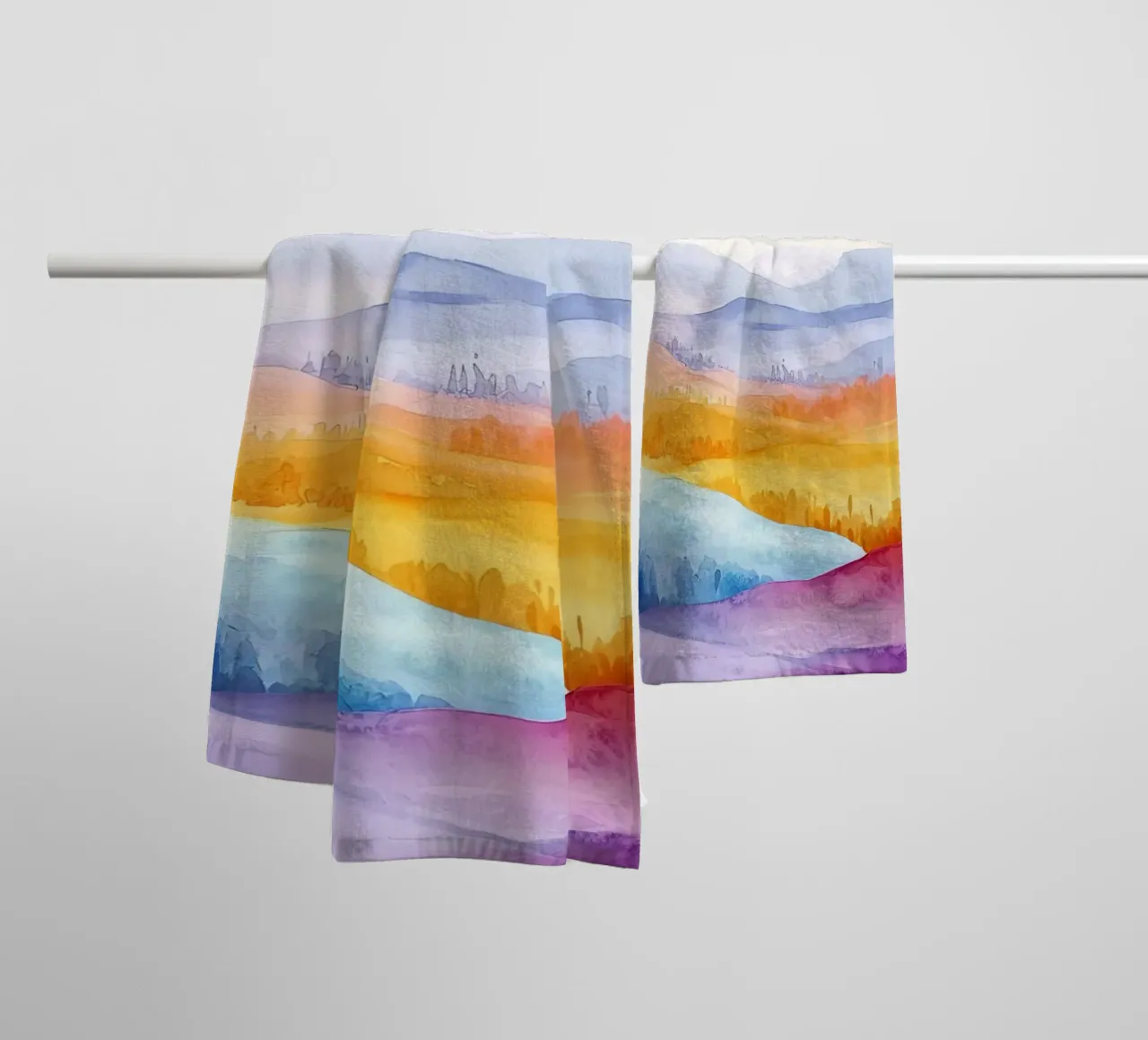 Collines Sacrées : Le Souffle de la Terre serviette de bain de Théïa's Fantasia World