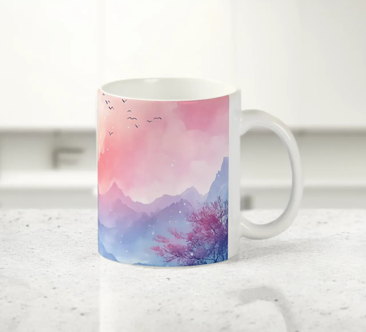 Crépuscule sur les Cimes: silenzio lunare tazza in ceramica da Théïa's Fantasia World