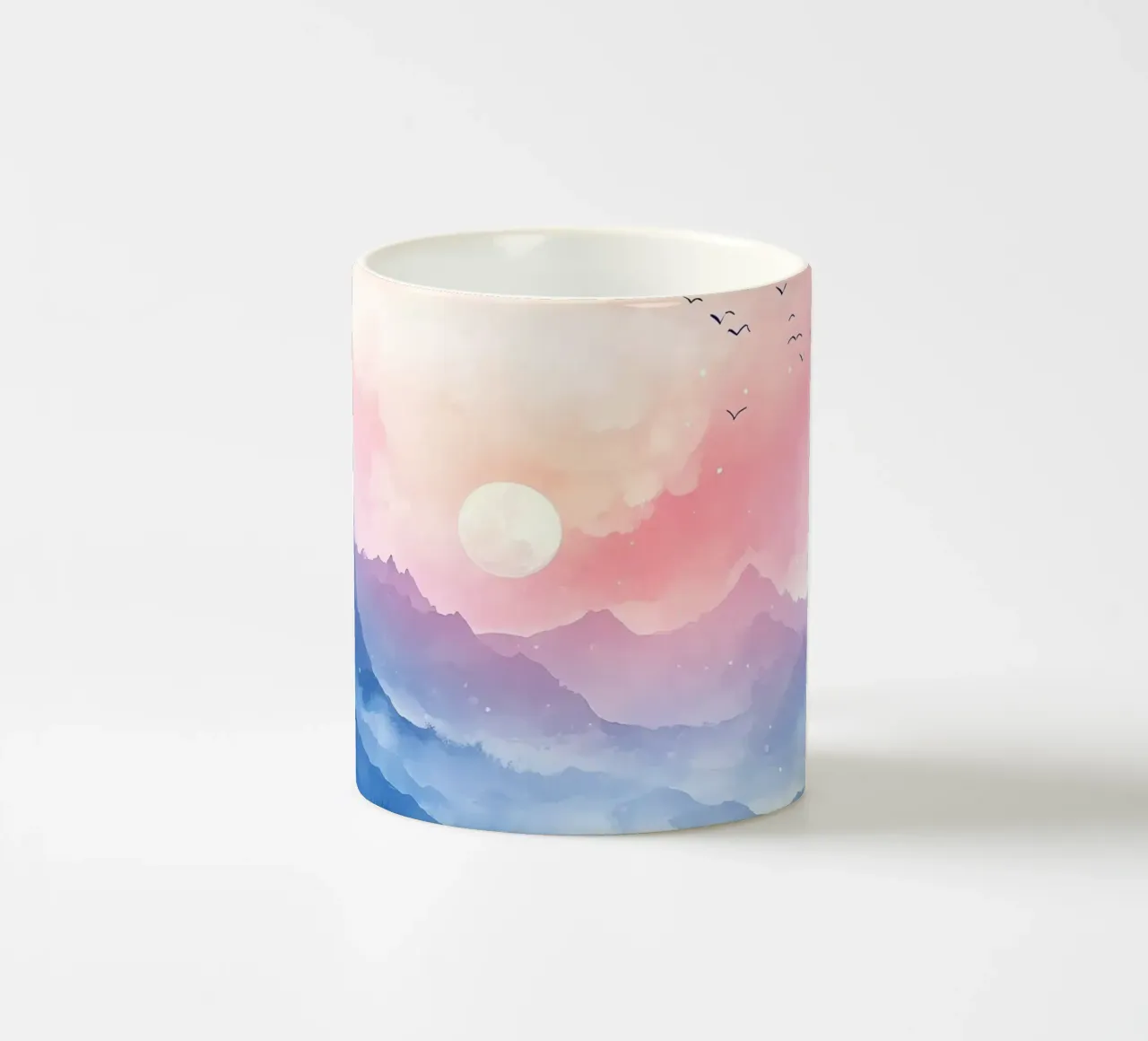 Crépuscule sur les Cimes: silenzio lunare tazza in ceramica da Théïa's Fantasia World