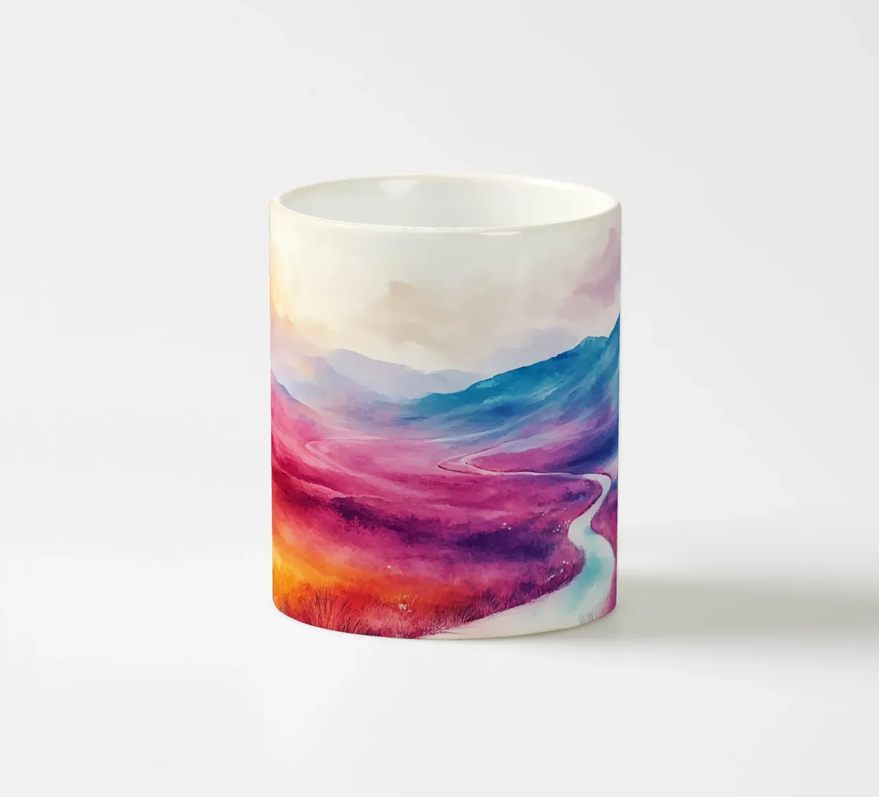 In collina: la via del silenzio tazza in ceramica da Théïa's Fantasia World
