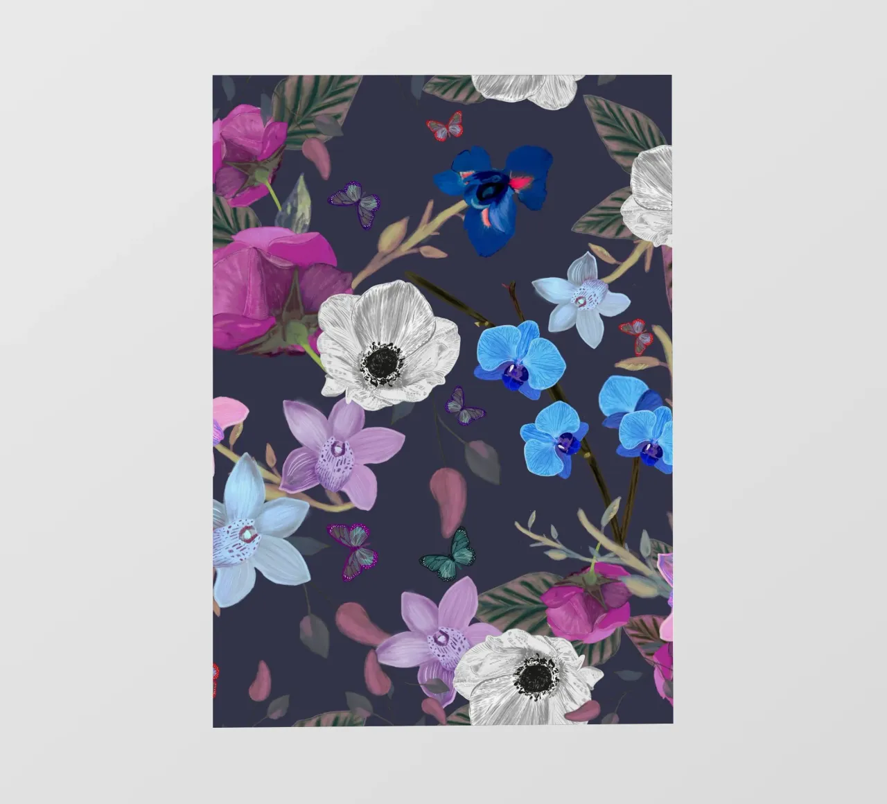 Orchidea primulacea e iris pellicola backlit da gulsengunel