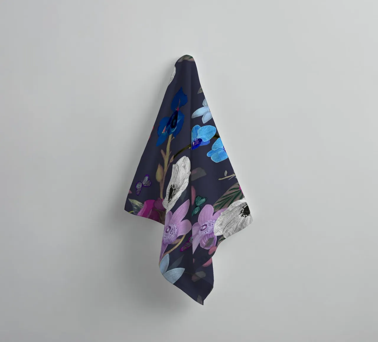 Orchidea primulacea e iris asciugamano da bagno da gulsengunel