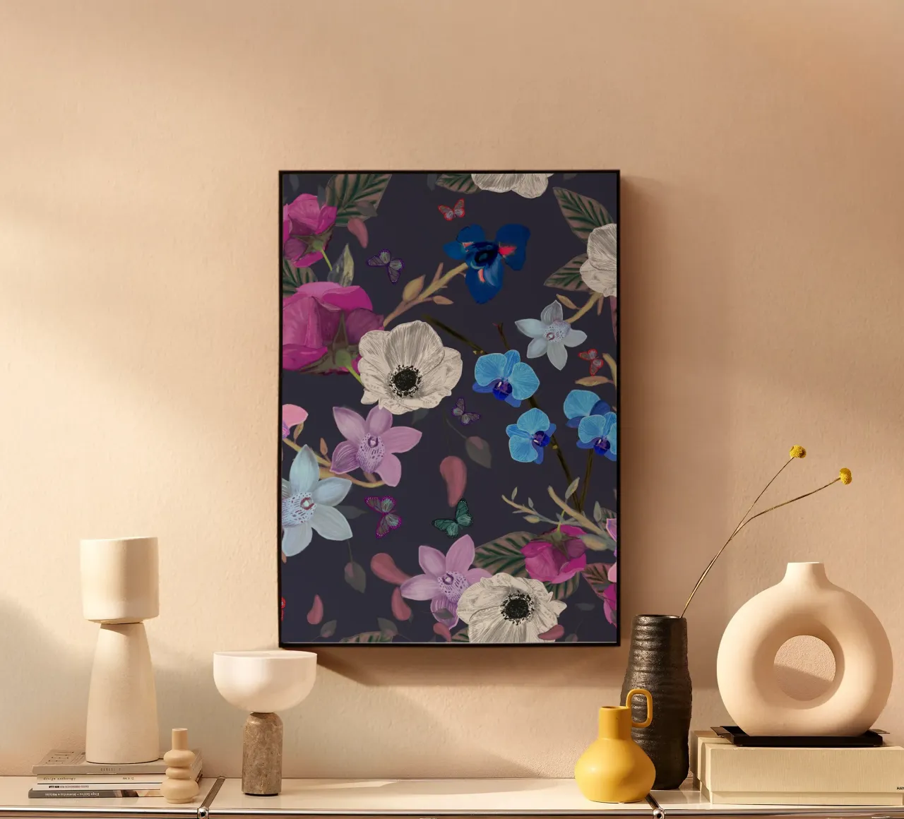 Orchidea primulacea e iris alluminio dibond da gulsengunel