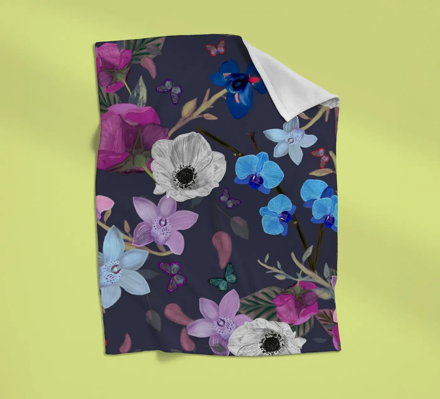 Orchidea primulacea e iris coperta in pile da gulsengunel