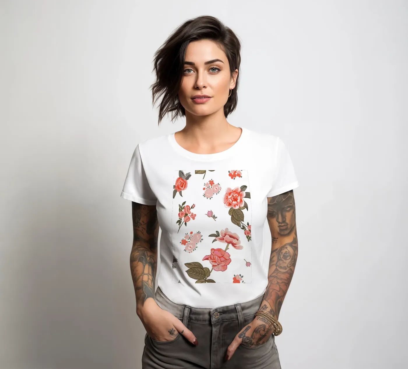 Oranges pattern background t-shirt da donna da gulsengunel