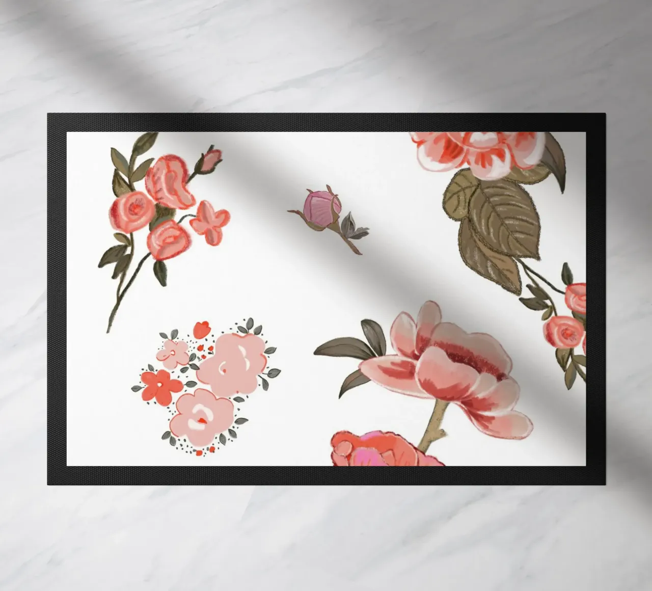 Oranges pattern background Fußmatte von gulsengunel