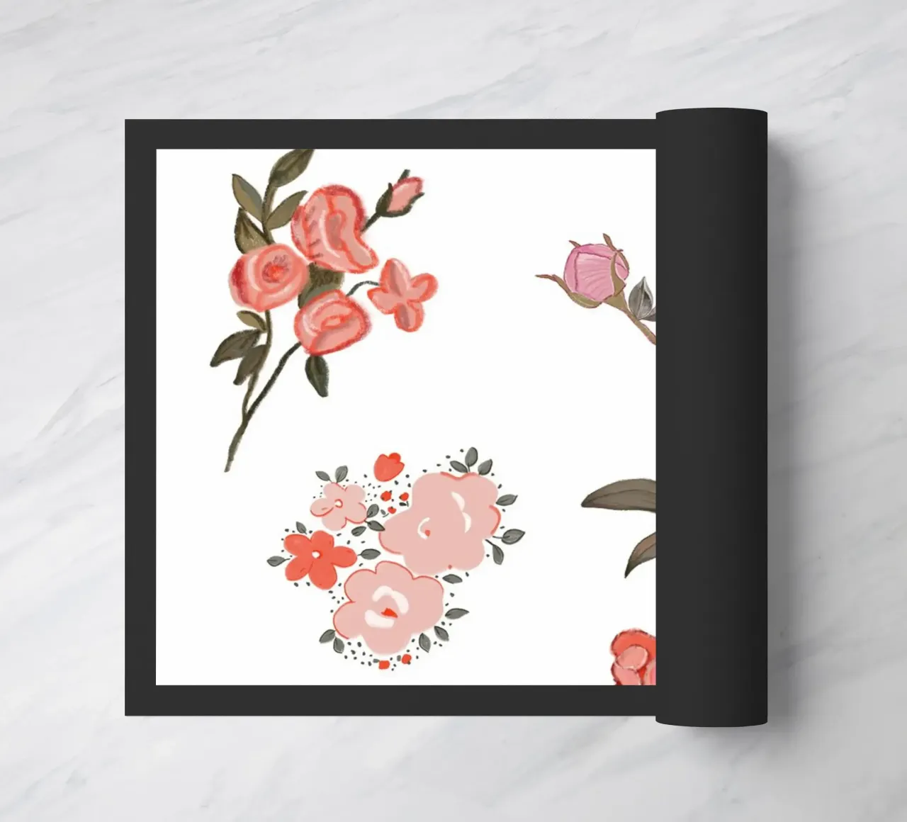 Oranges pattern background Fußmatte von gulsengunel