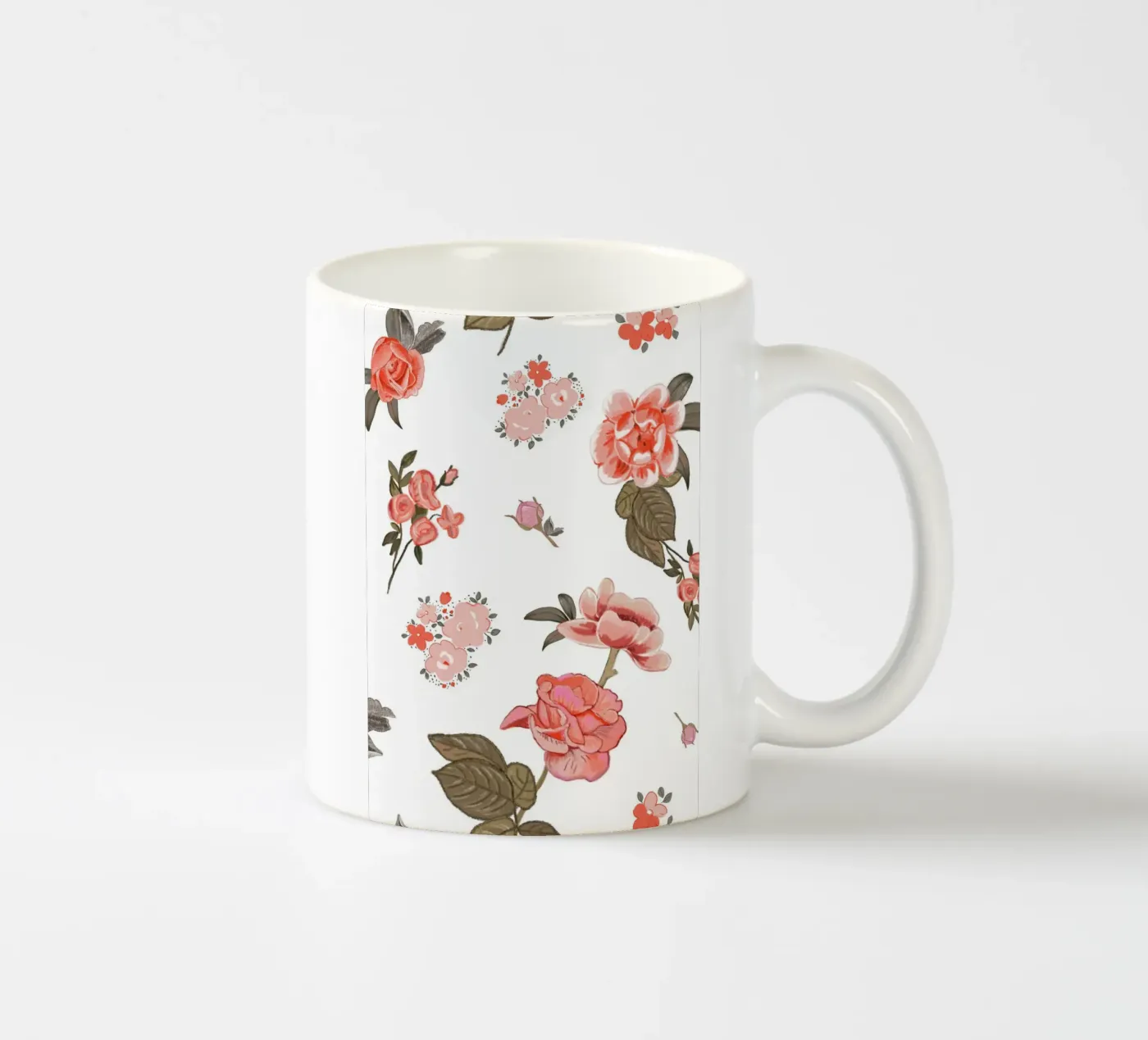 Oranges pattern background ceramic mug by gulsengunel