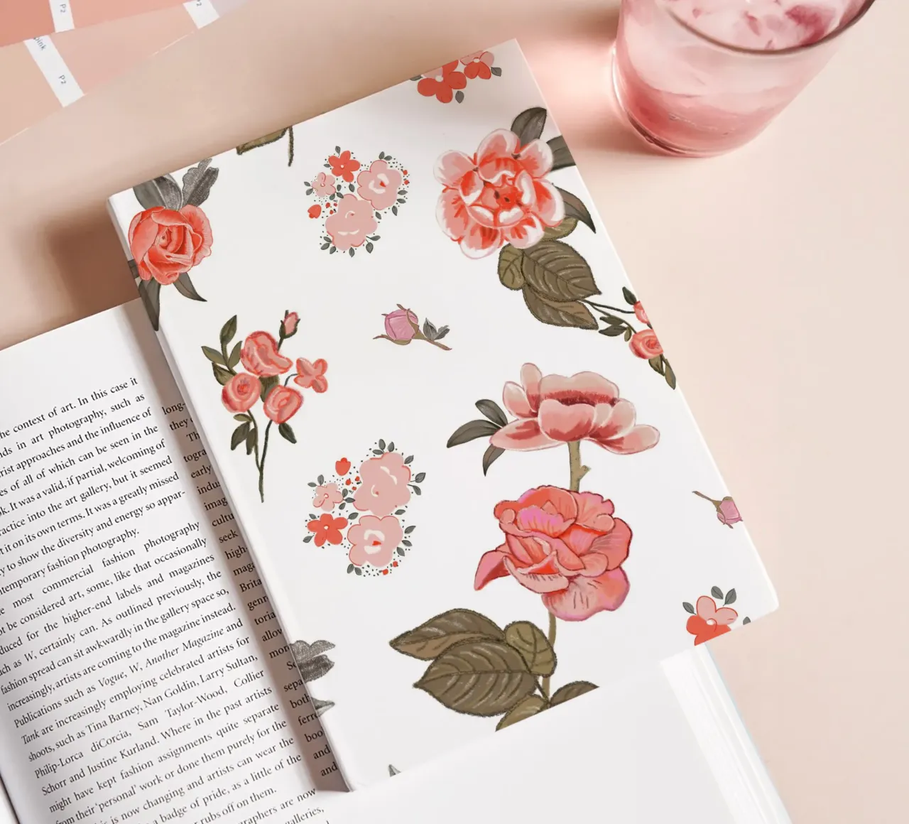 Oranges pattern background notebook by gulsengunel