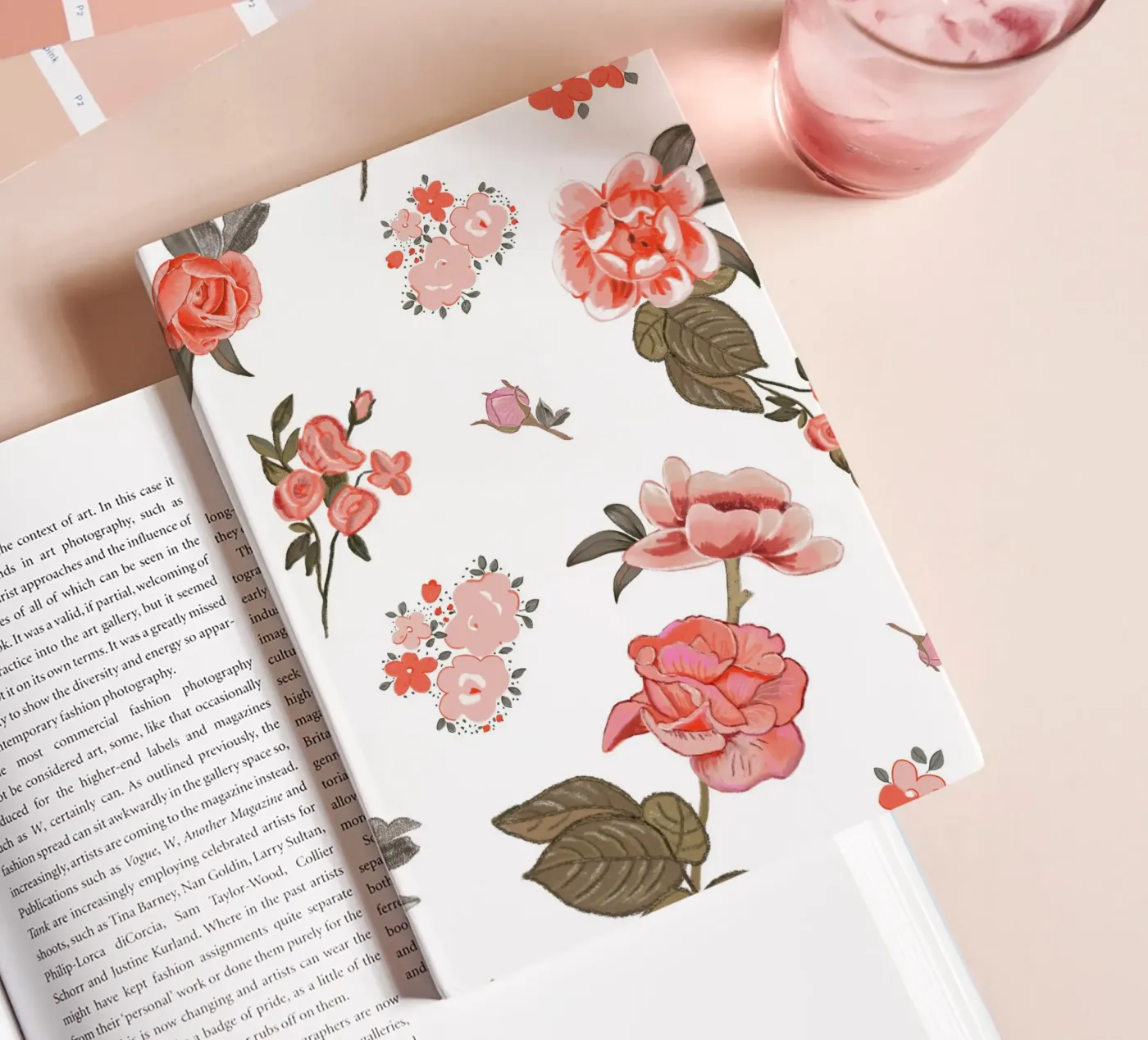 Oranges pattern background notebook by gulsengunel