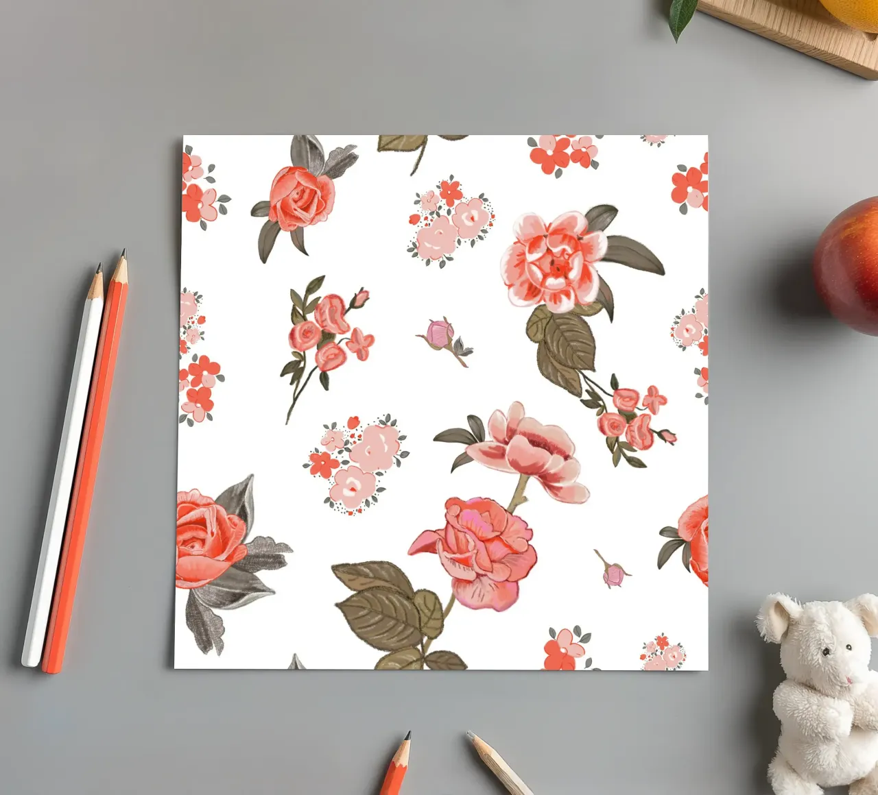 Oranges pattern background sticker sheet by gulsengunel