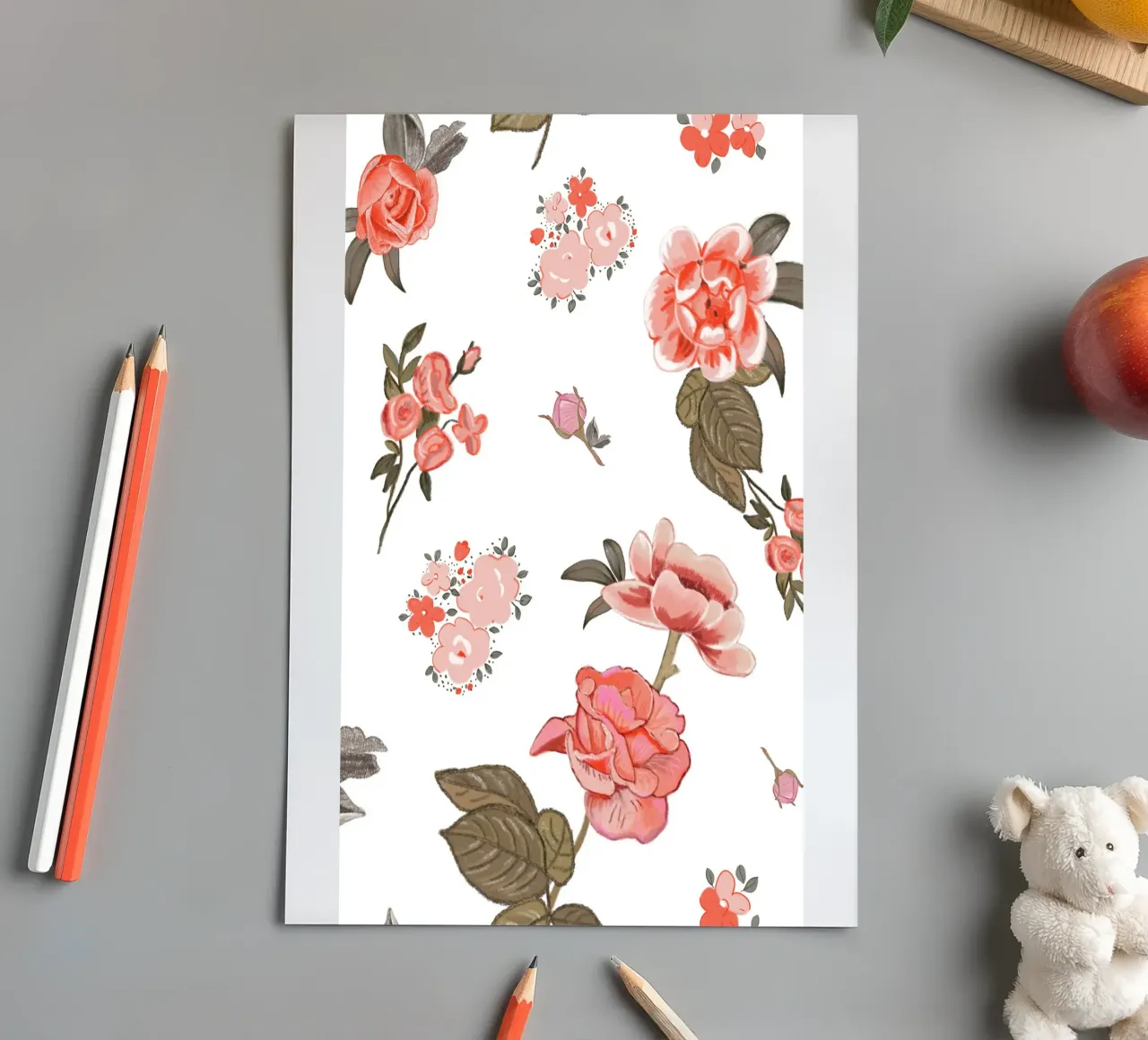 Oranges pattern background sticker sheet by gulsengunel