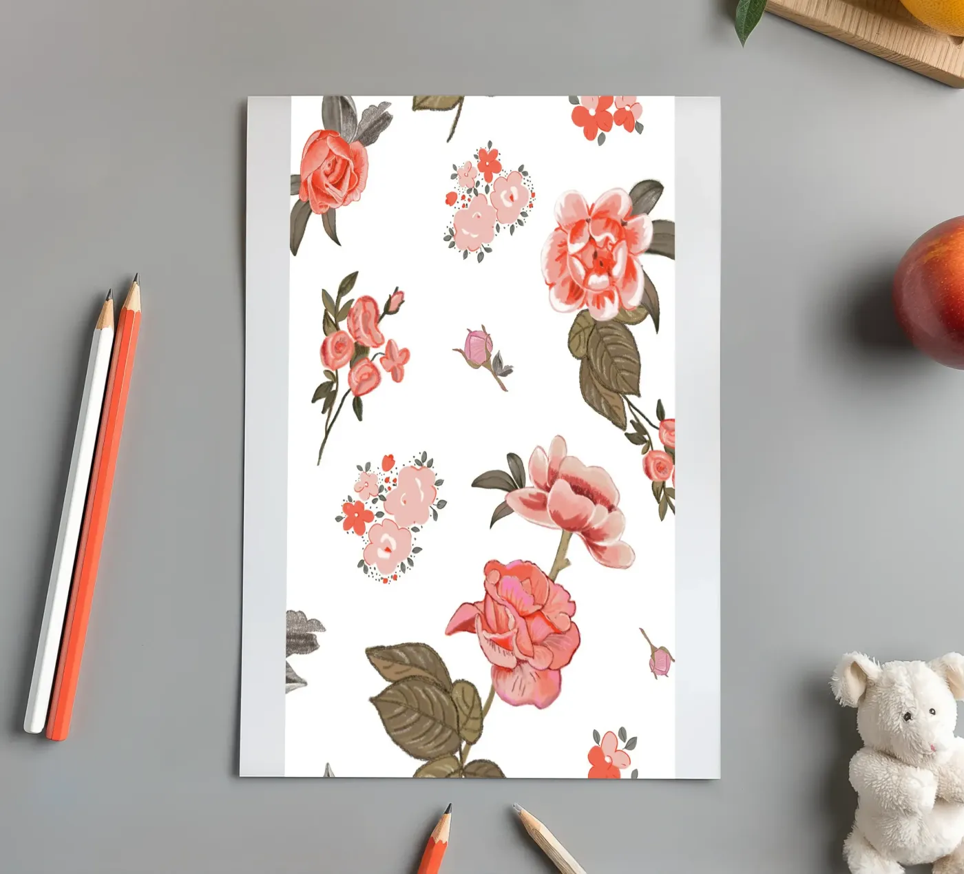 Oranges pattern background Stickerbogen von gulsengunel