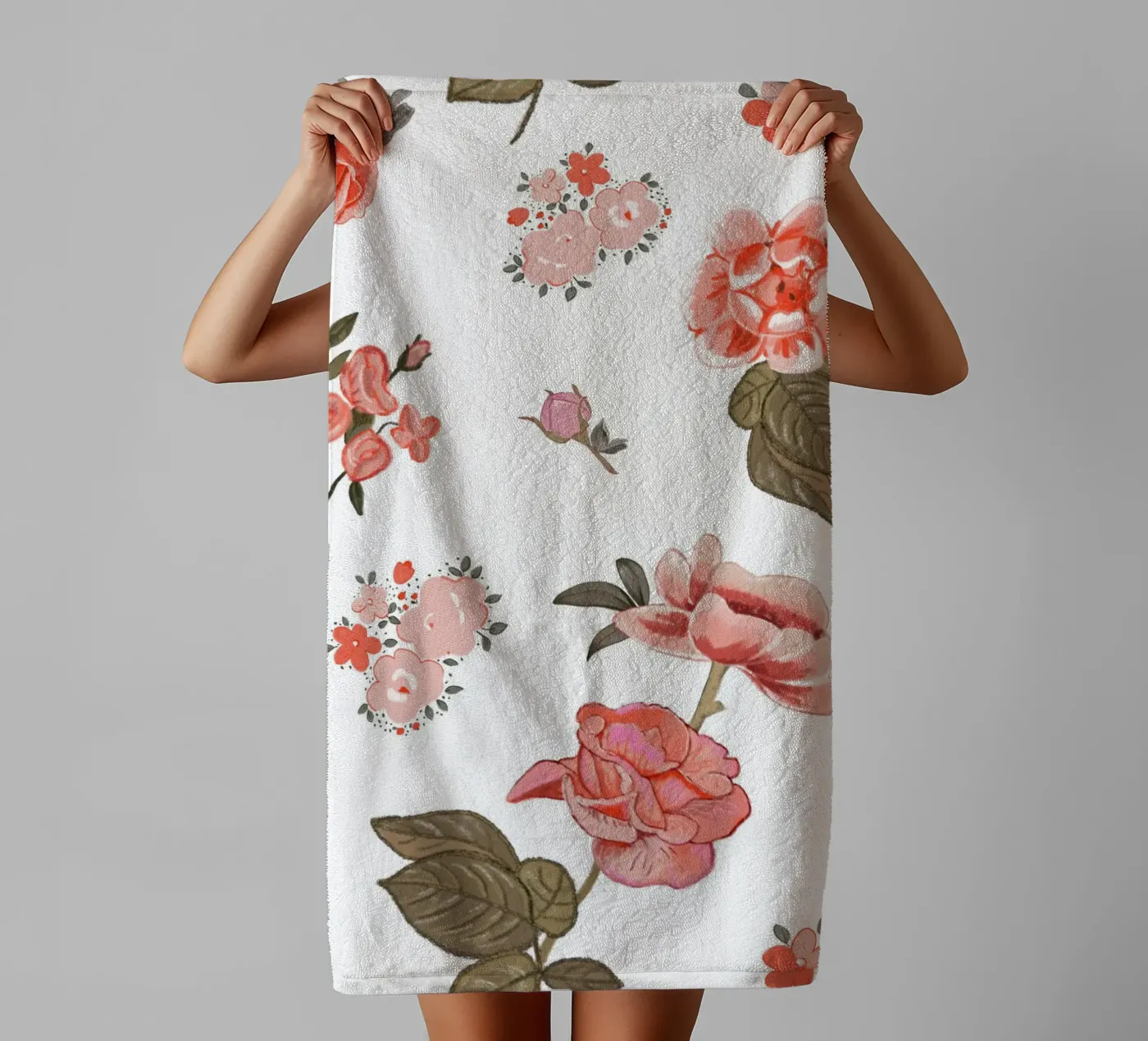 Oranges pattern background towel by gulsengunel