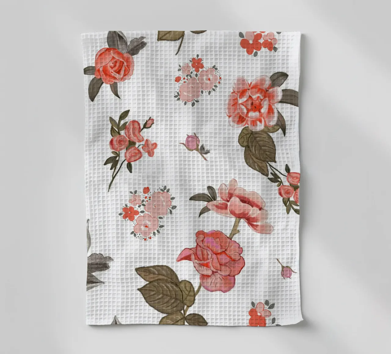 Oranges pattern background tea towel by gulsengunel