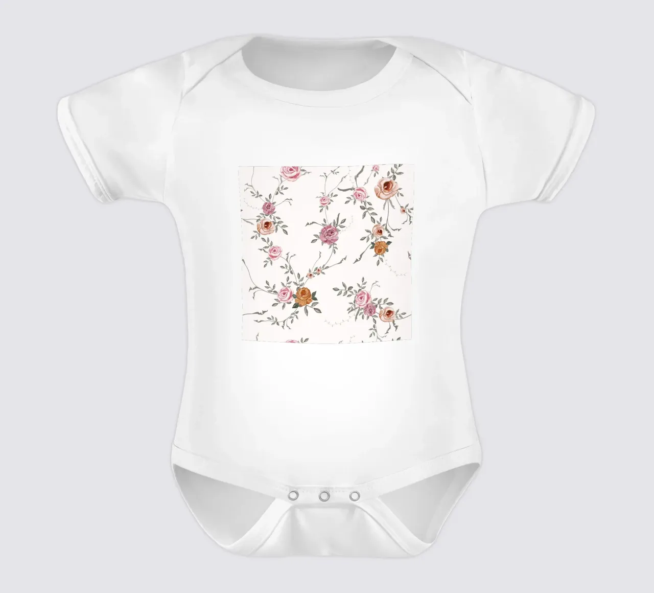 Modello di fiore oleoso body neonato maniche corte da gulsengunel