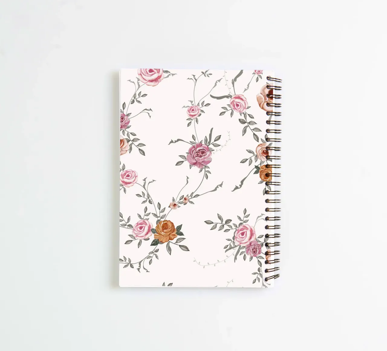 Oily flower pattern spiral notebook by gulsengunel