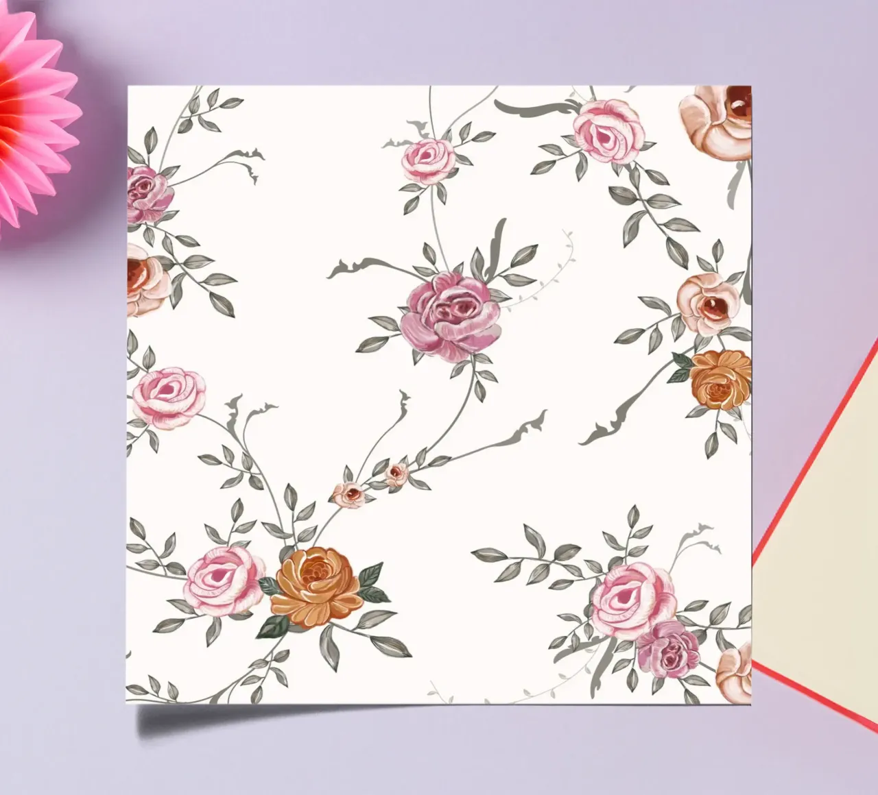 Oily flower pattern sticker sheet by gulsengunel