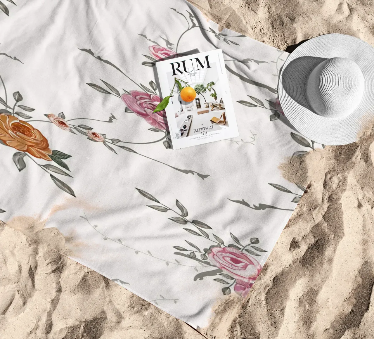 Modello di fiore oleoso telo mare da gulsengunel