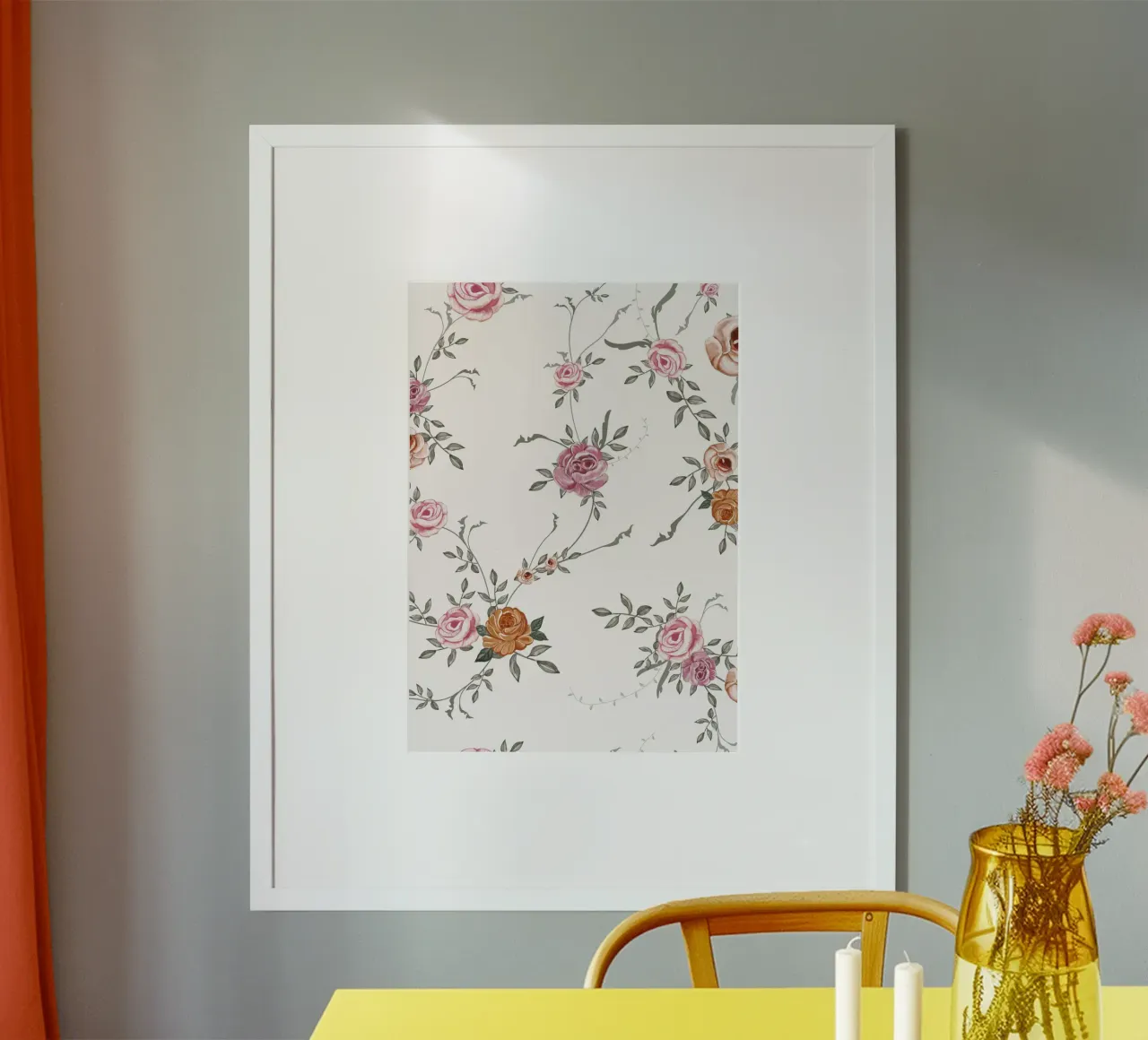 Oily flower pattern poster by gulsengunel