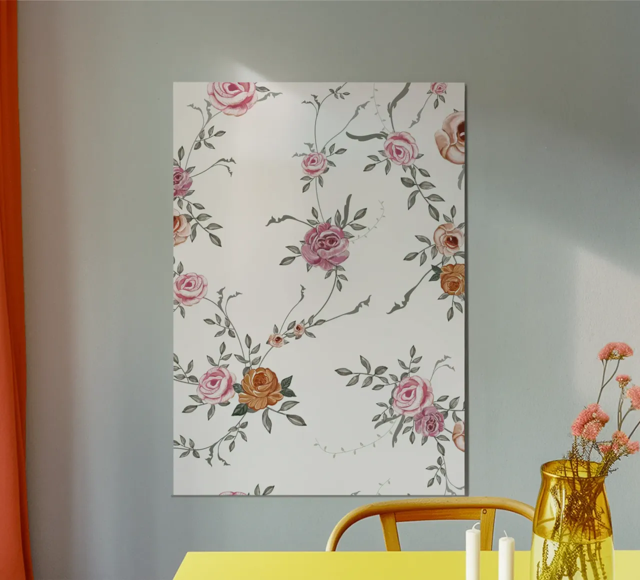 Oily flower pattern poster by gulsengunel