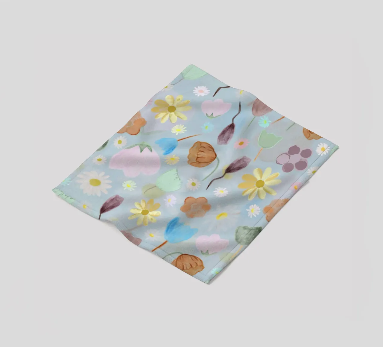natures calm poppies and daisies pattern fleece blanket by gulsengunel