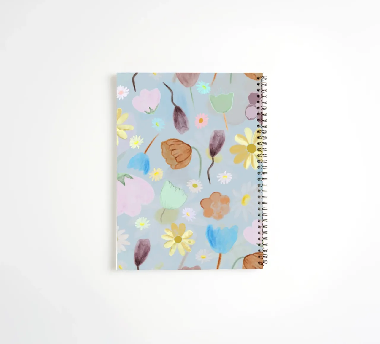 natures calm poppies and daisies pattern spiral notebook by gulsengunel