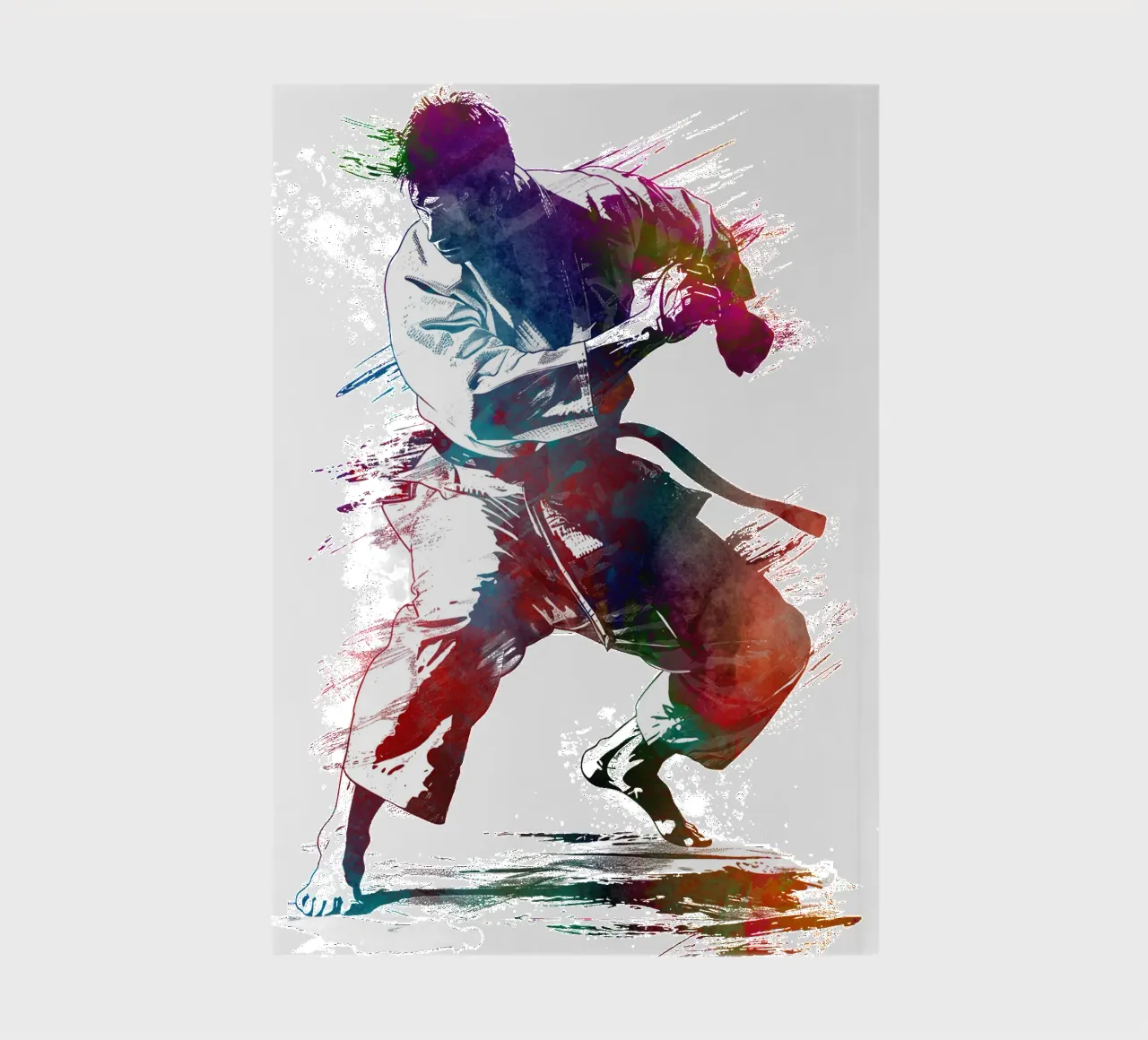 Judo sport art white notebook by SPORT