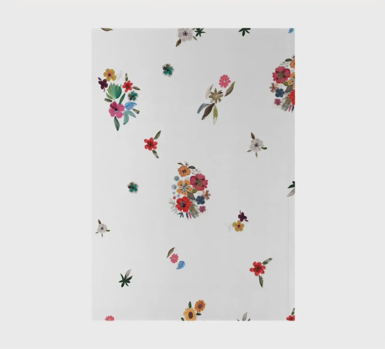 Moody ditsy flowers pattern notebook by gulsengunel