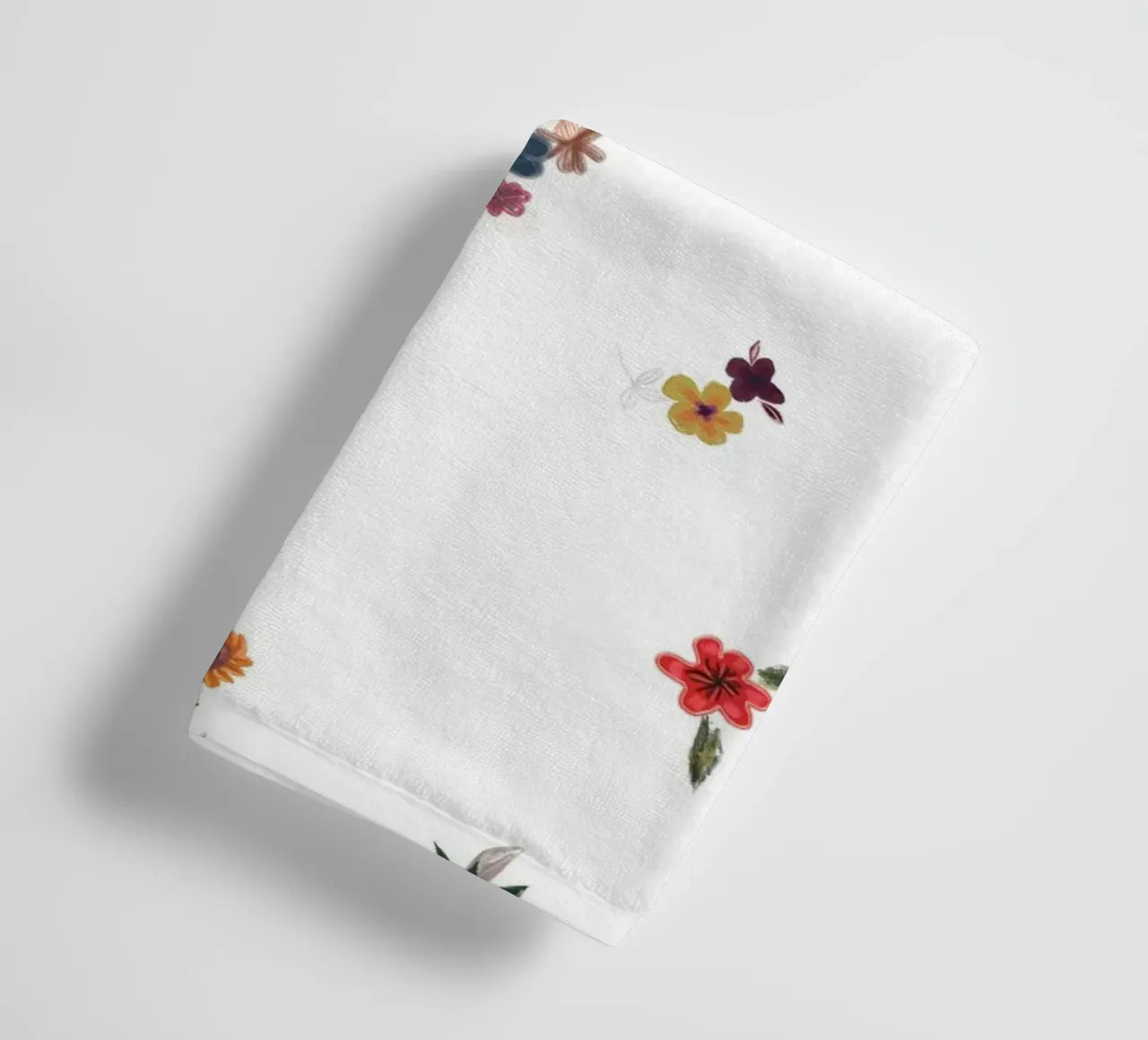 Moody ditsy flowers pattern towel by gulsengunel