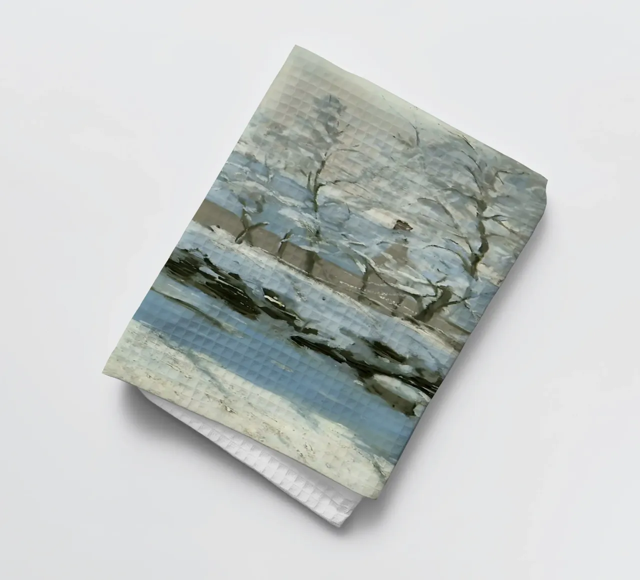 Monet Snow Landscape Poster - Impression d'art impressionniste d'hiver torchon de ClubArt