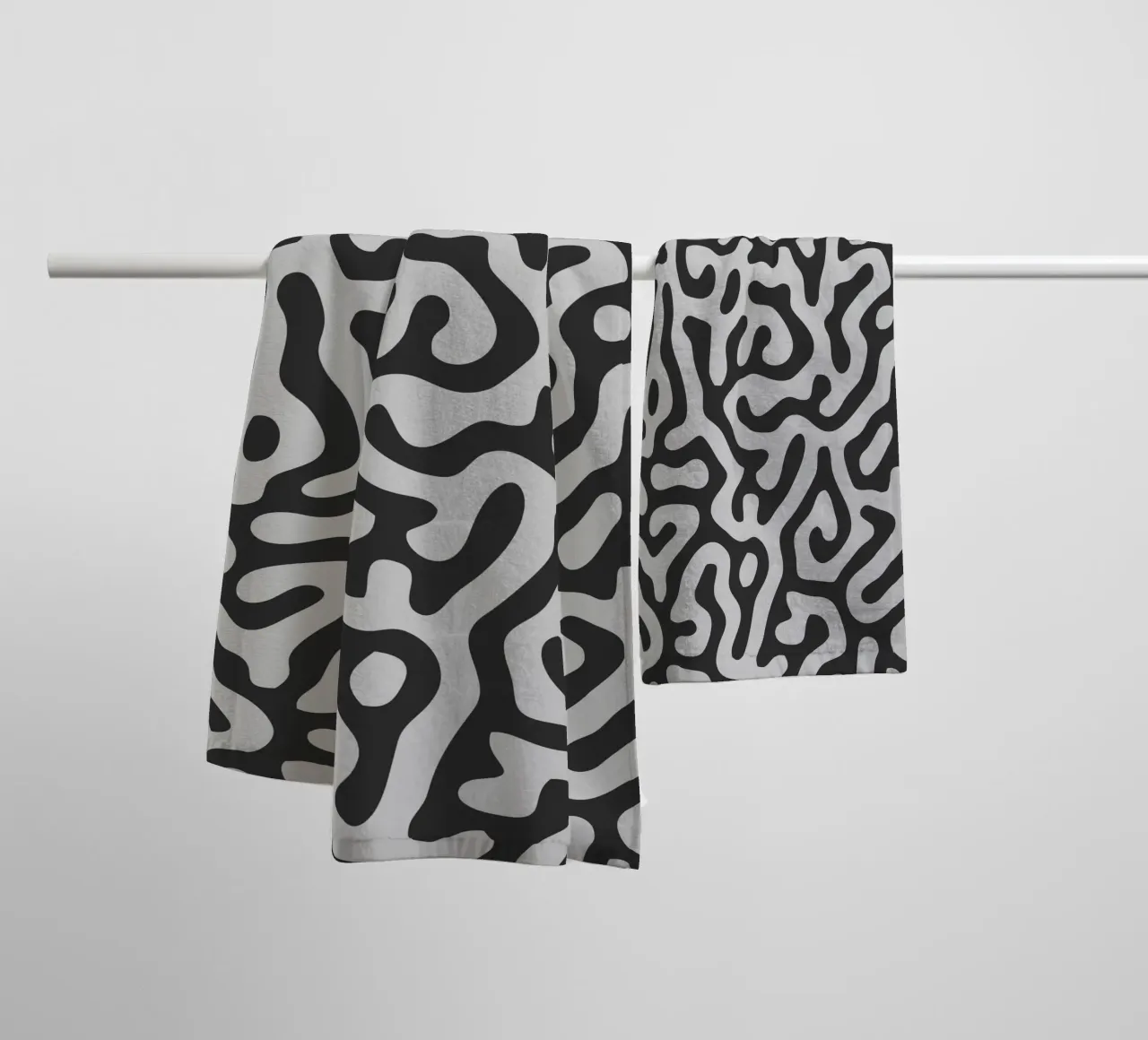 Labyrinth of lines towel by Artezza