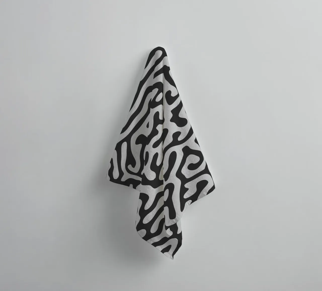 Labyrinth of lines towel by Artezza