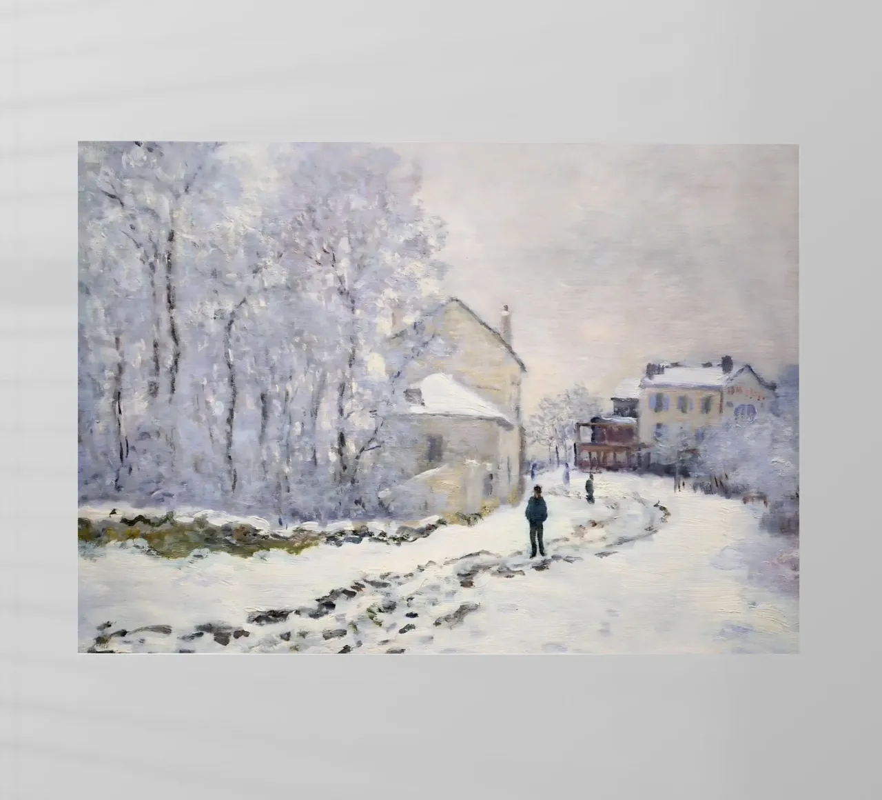 Monet Neve ad Argenteuil - Paesaggio invernale impressionista pellicola backlit da ClubArt
